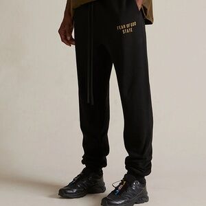 Fear of God Essentials Black Fleece Sweatpants Mens Medium